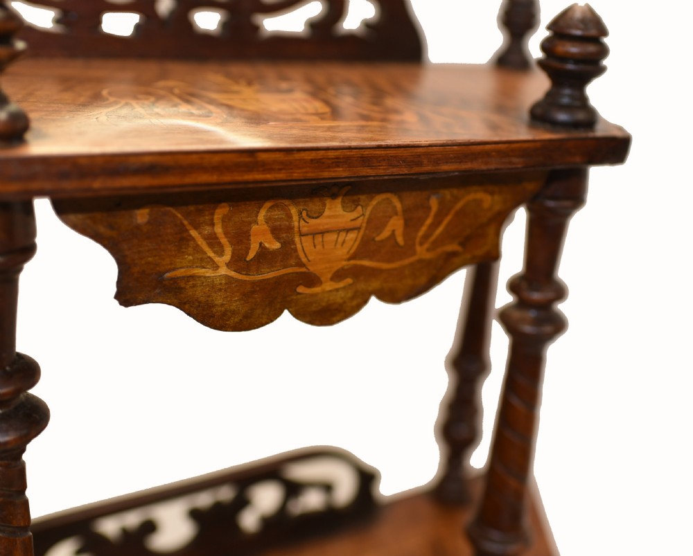 Victorian Whatnot Bookshelf Antique 1860 Furniture View VI