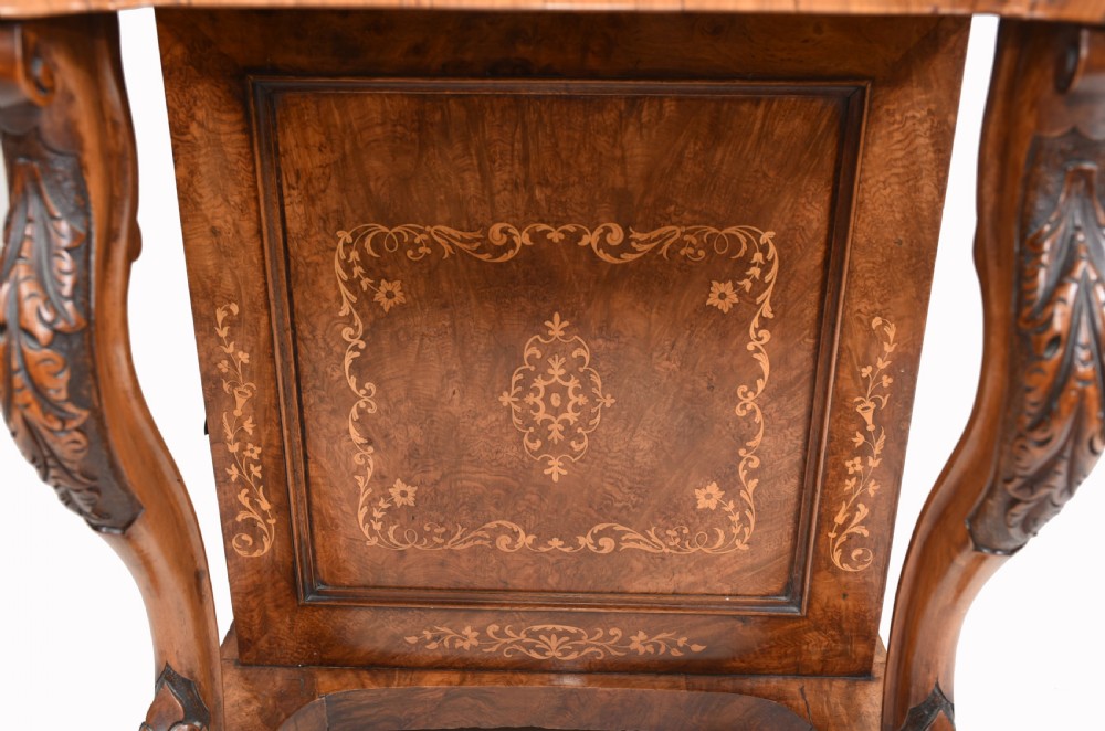 Victorian Davenport Desk Walnut Inlay 1860 View IX
