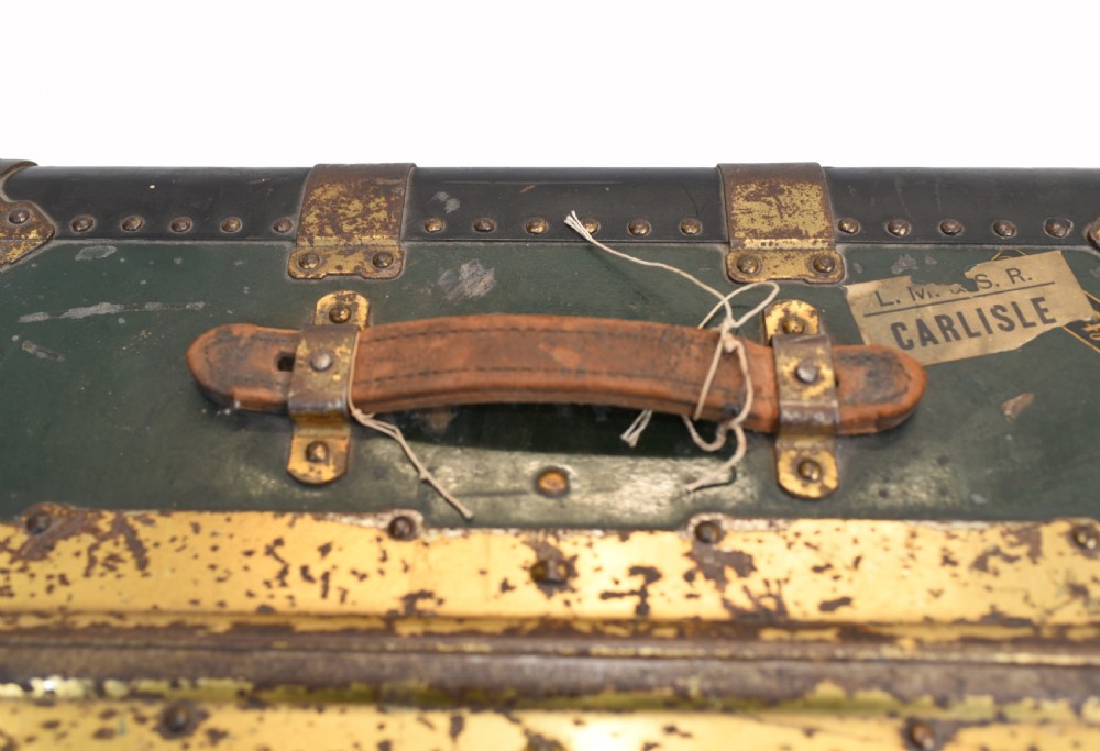 Vintage Steamer Trunk Luggage Case Harrison and Co New York View VI