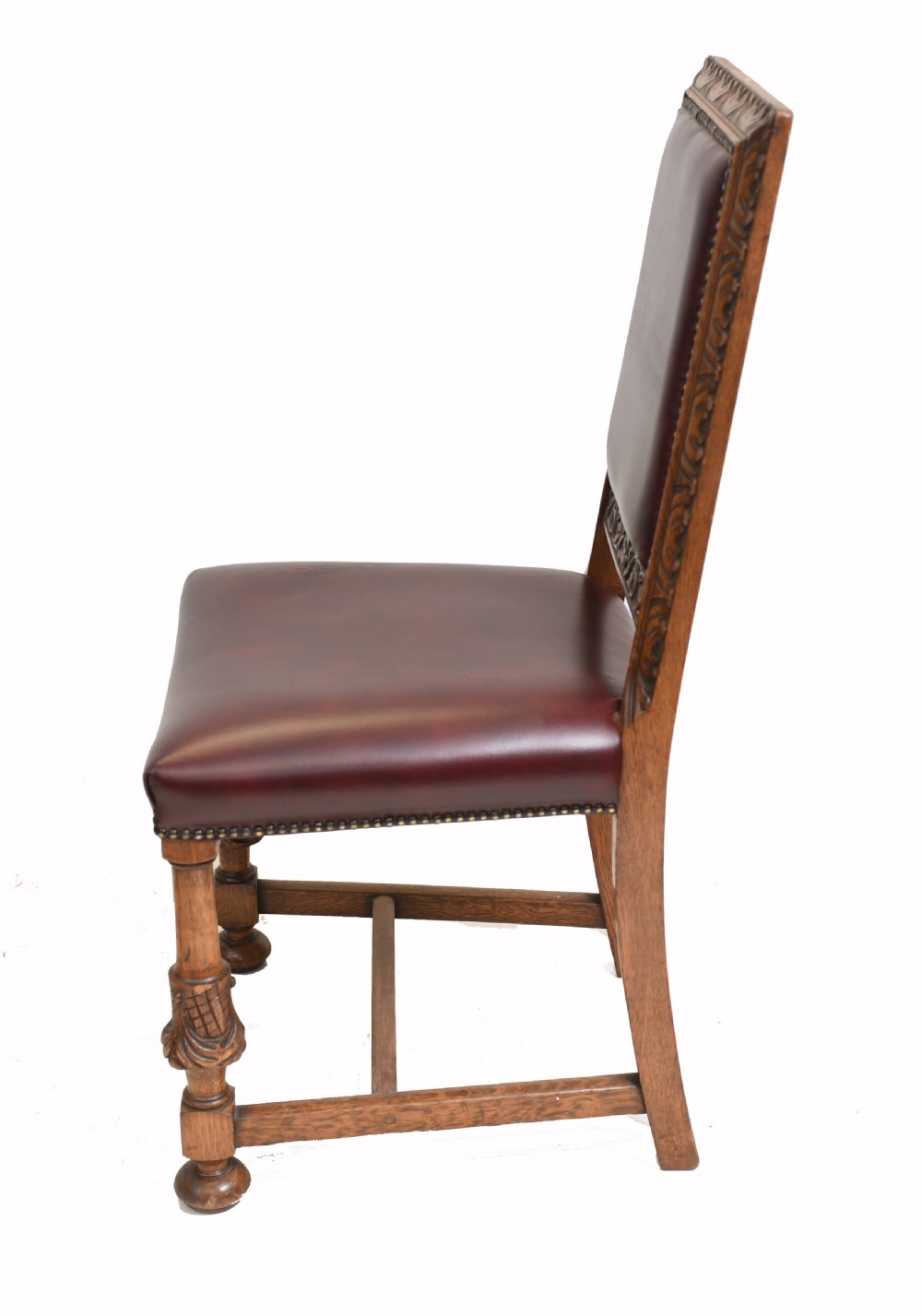 8 Oak Dining Chairs English Antique Farmhouse Furniture View VI