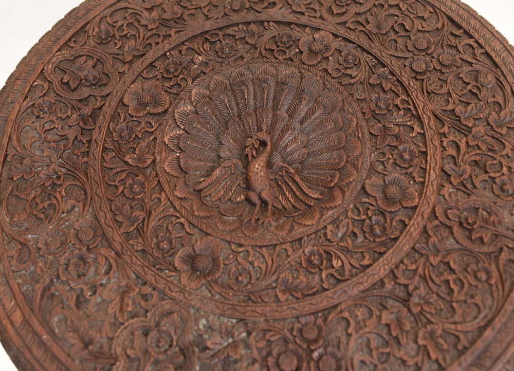 Burmese Side Table Antique Carved Burma Furniture View III