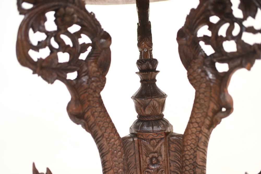 Burmese Side Table Antique Carved Burma Furniture View X