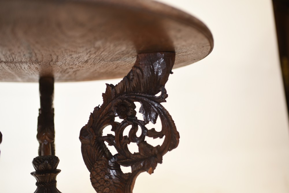 Burmese Side Table Antique Carved Burma Furniture View XI