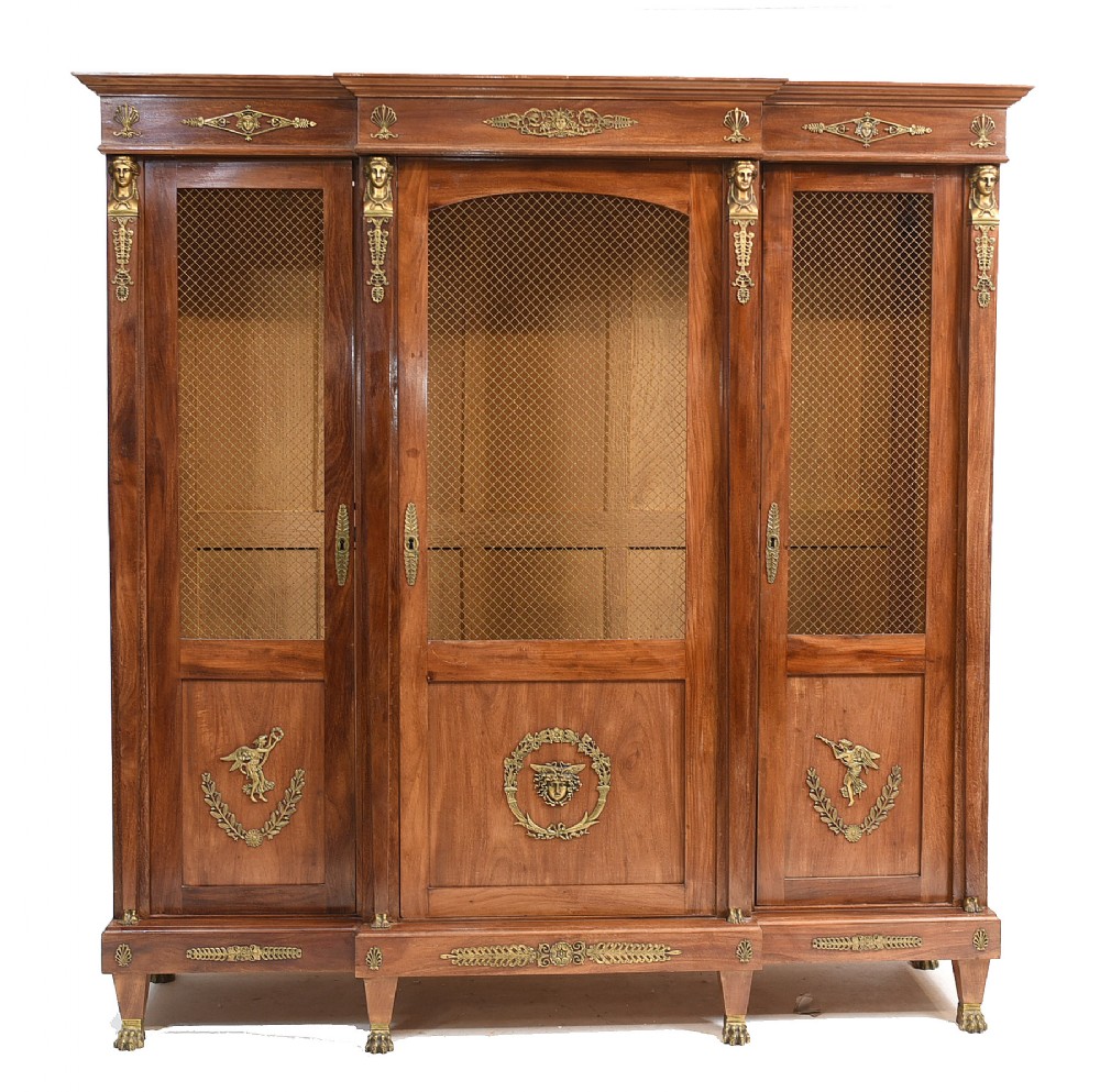 French Antique Bookcase Second Empire Bibliotheque Cabinet