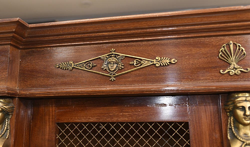 French Antique Bookcase Second Empire Bibliotheque Cabinet View X