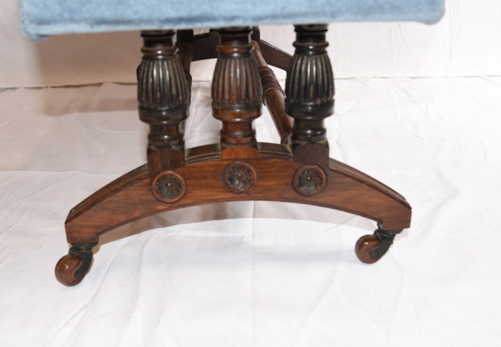 Antique French Stool Window Seat Storage Box Gillows 1880 View XI