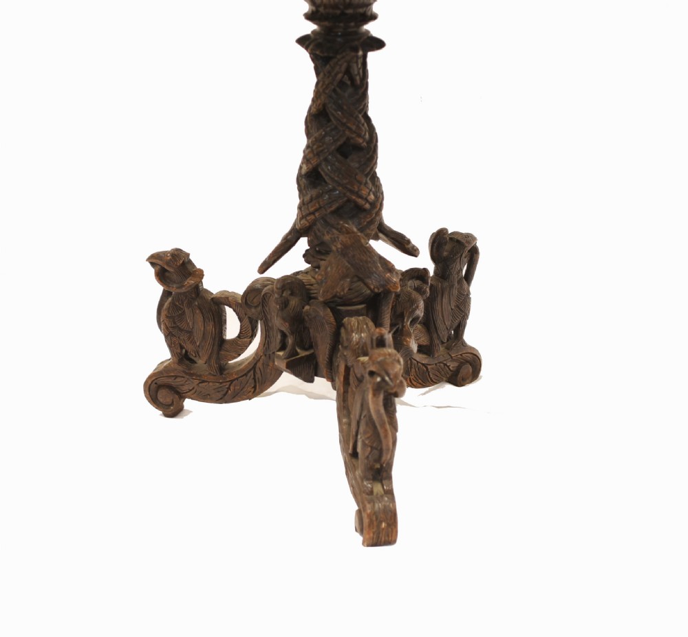 Burmese Side Table - Antique Hand Carved Burma Furniture Myanmar View IX