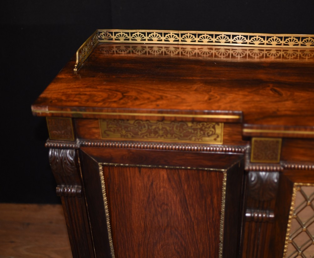 Regency Chiffonier Sideboard in Rosewood Antique Circa 1810 View III