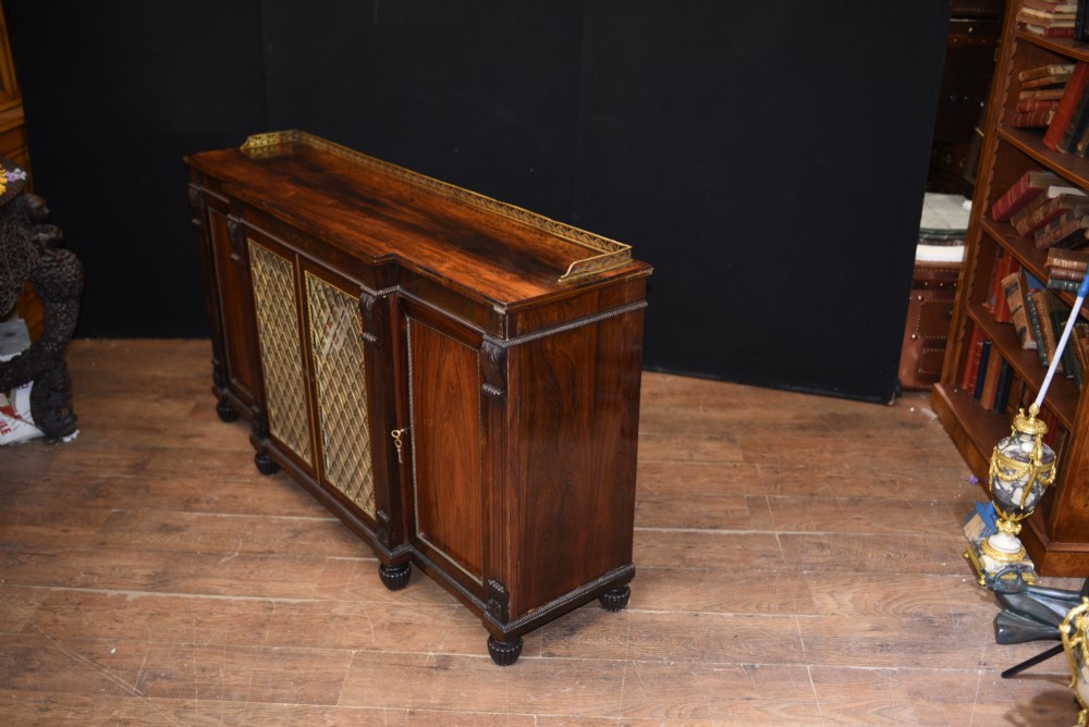 Regency Chiffonier Sideboard in Rosewood Antique Circa 1810 View VIII