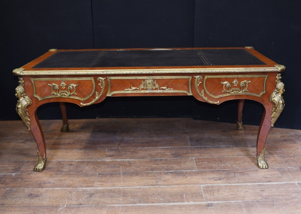 Antique Bureau Plat Desk - French Empire 1930