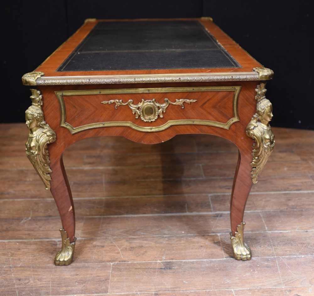 Antique Bureau Plat Desk - French Empire 1930 View VIII