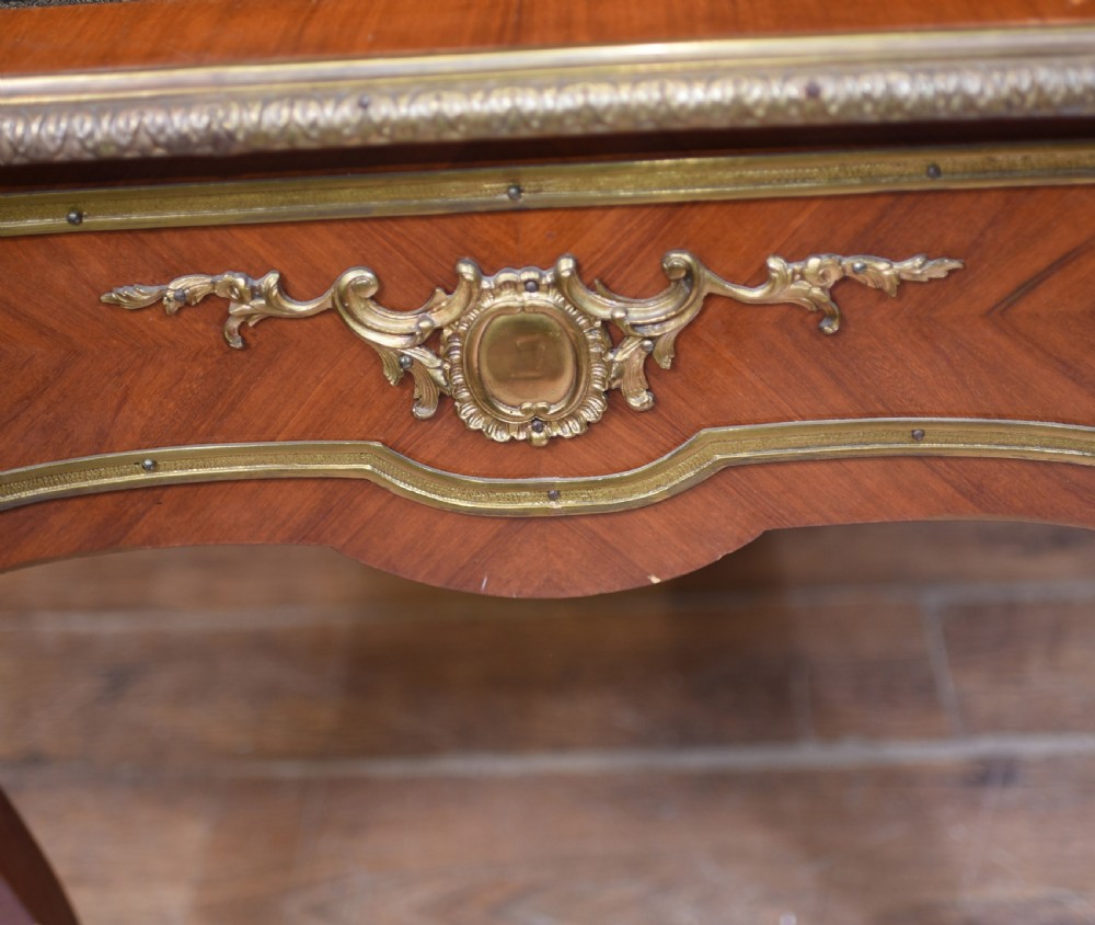 Antique Bureau Plat Desk - French Empire 1930 View IX