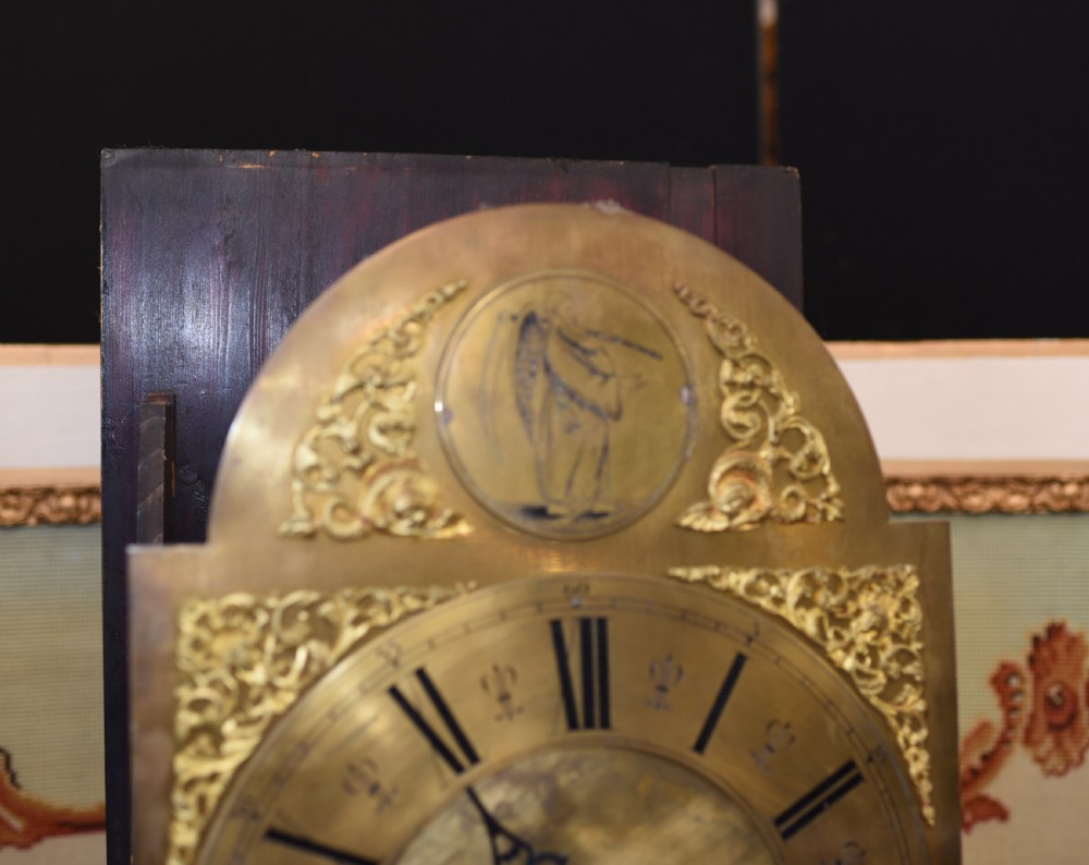 Antique Grandfather Clock 1910 - Edwardian Brass Face View VIII