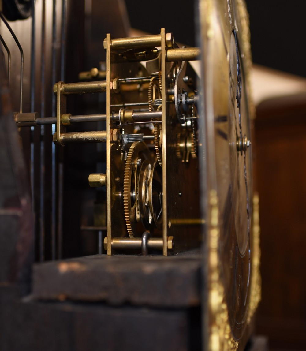 Antique Grandfather Clock 1910 - Edwardian Brass Face View IX
