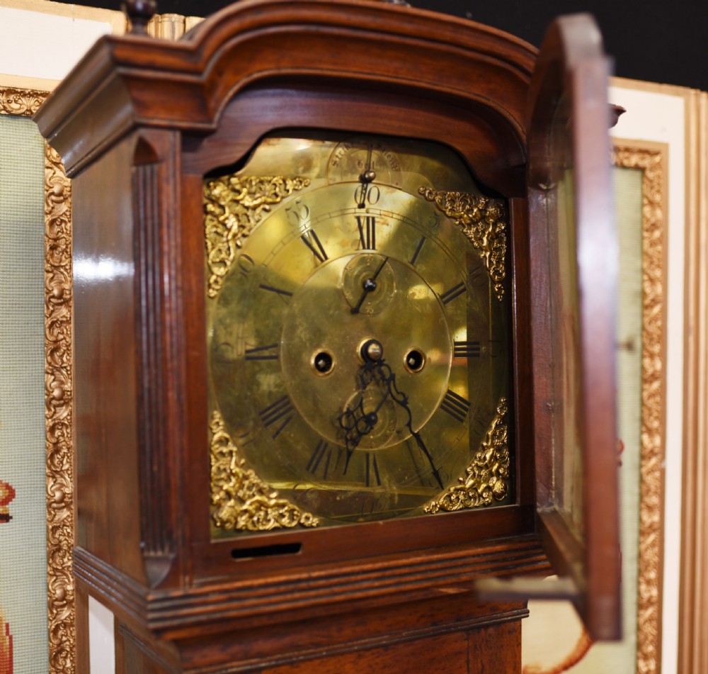 Antique Grandfather Clock 1910 - Edwardian Brass Face View XVI