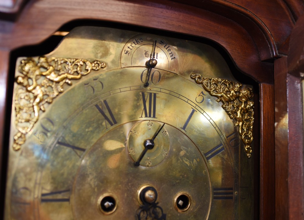 Antique Grandfather Clock 1910 - Edwardian Brass Face View XVII