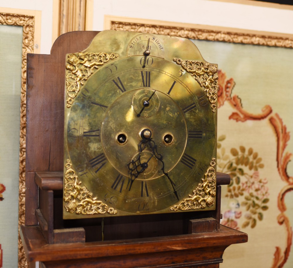 Antique Grandfather Clock 1910 - Edwardian Brass Face View XVIII
