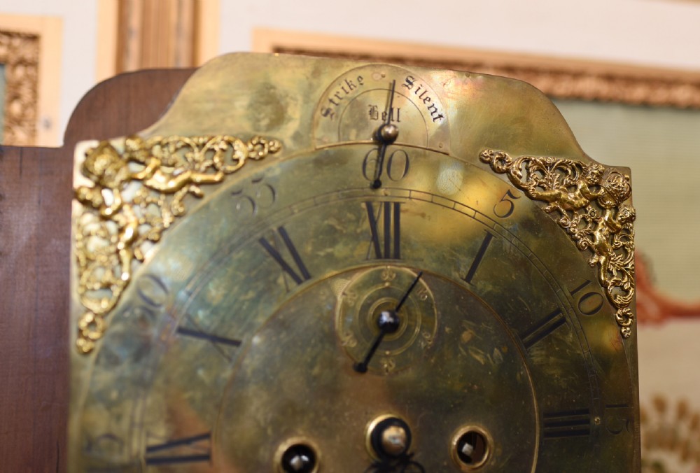 Antique Grandfather Clock 1910 - Edwardian Brass Face View XIX