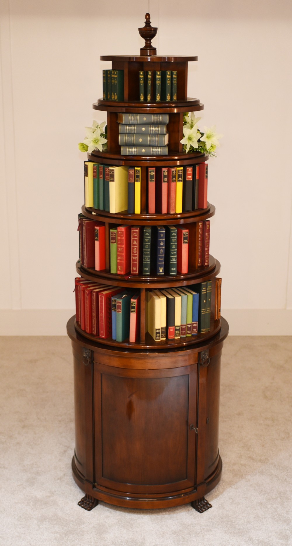 Revolving Regency Bookcase - Mahogany