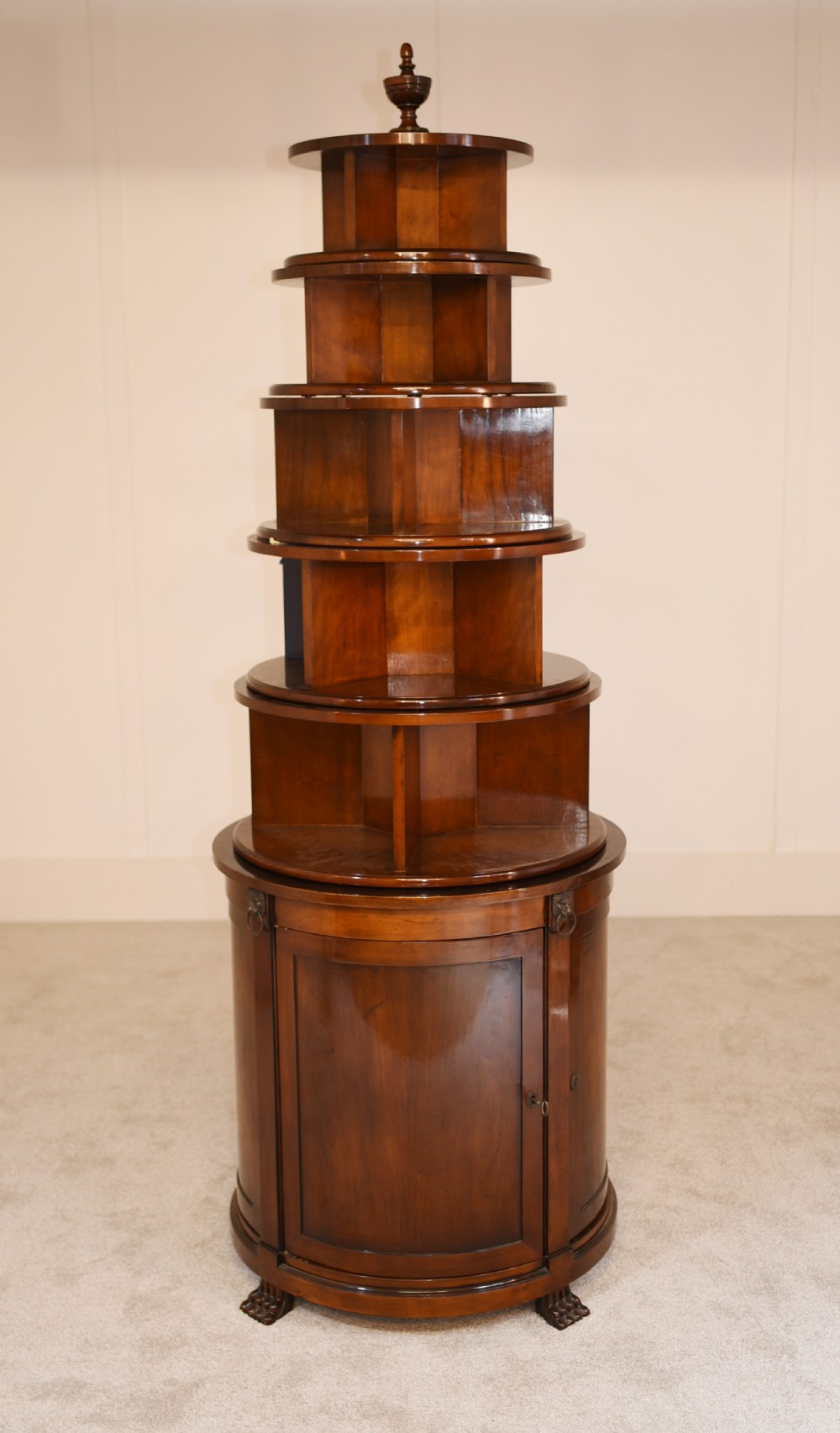 Revolving Regency Bookcase - Mahogany View IX
