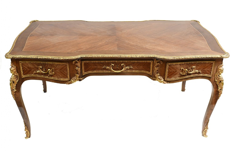 French Bureau Plat Antique Desk 