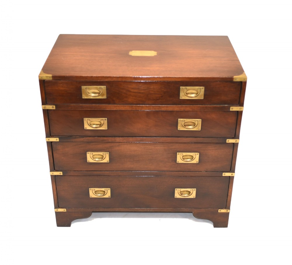 Antique Campaign Chest of Drawers Military Commode