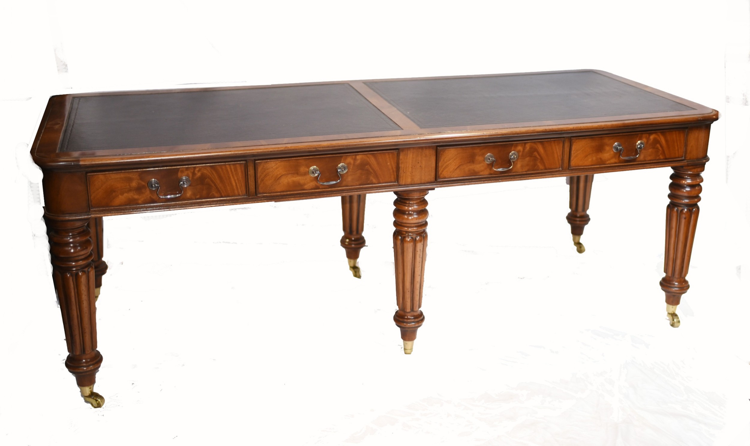 Double Antique Partners Desk - Gillows Mahogany 1860