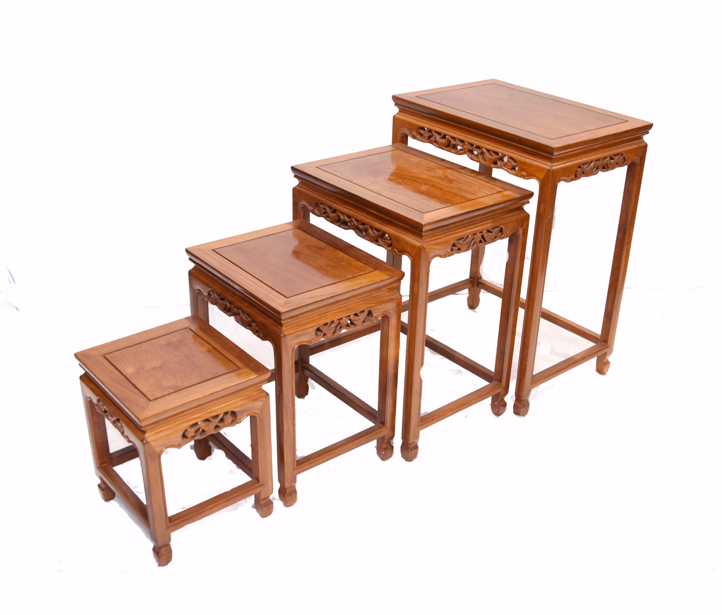 Chinese Antique Nest Tables - Four Sides Circa 1930