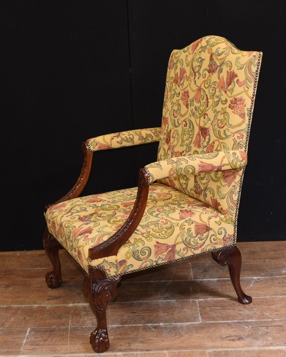 Pair English Antique Arm Chairs View III