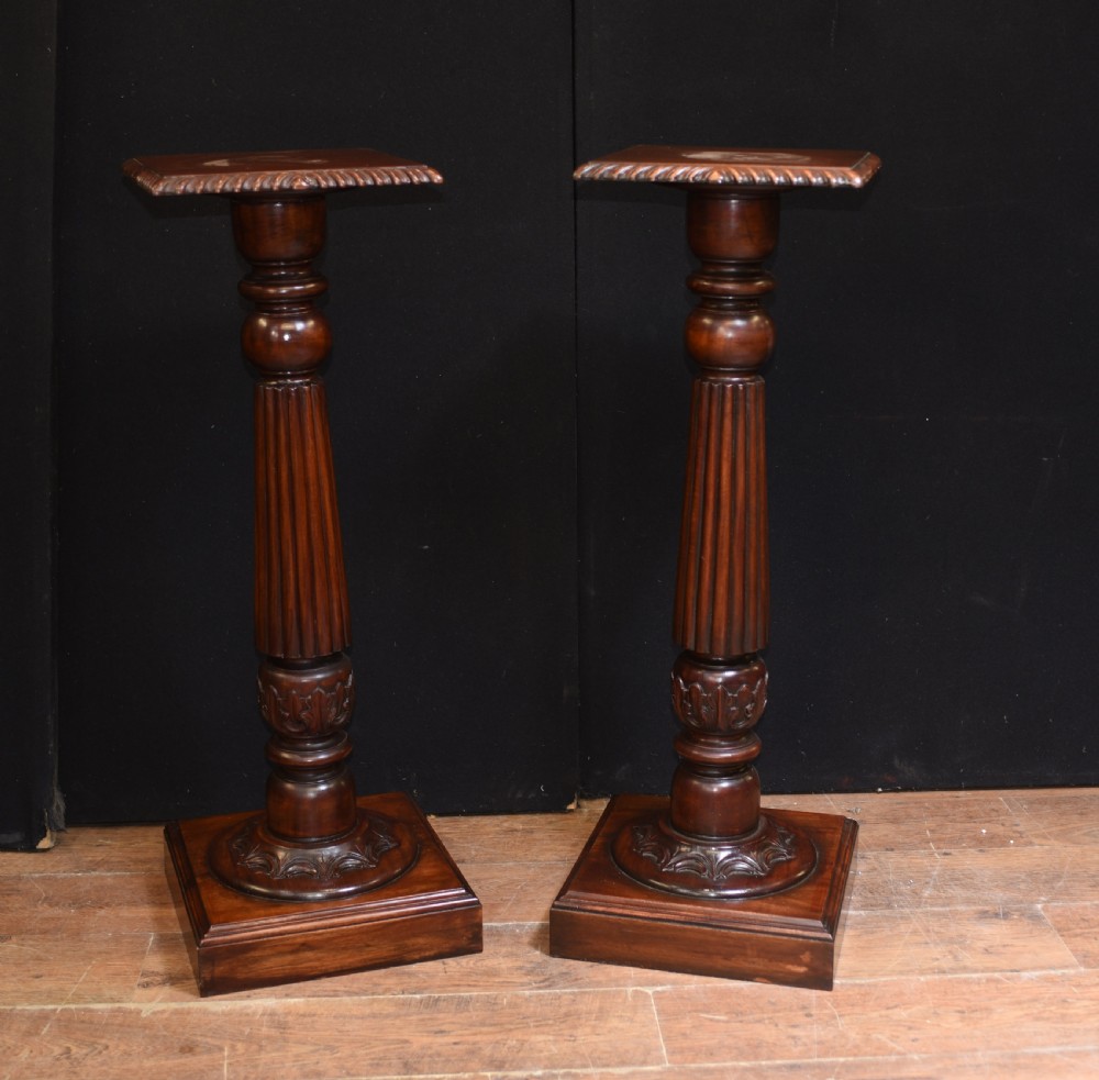 Regency Column Tables - Mahogany Pedestal