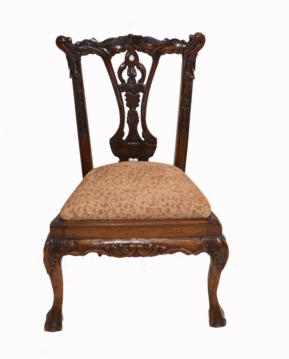 Set Antique Child Chairs Chippendale Queen Anne