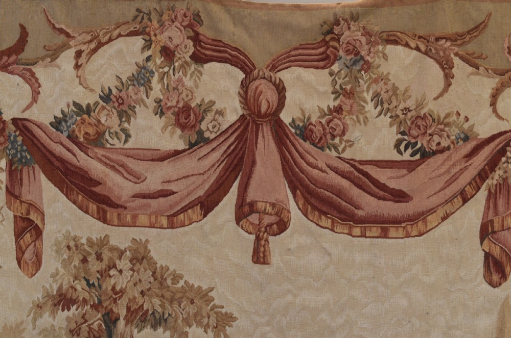 Antique French Tapestry Classical Courtly Love Romance 1860 View VI