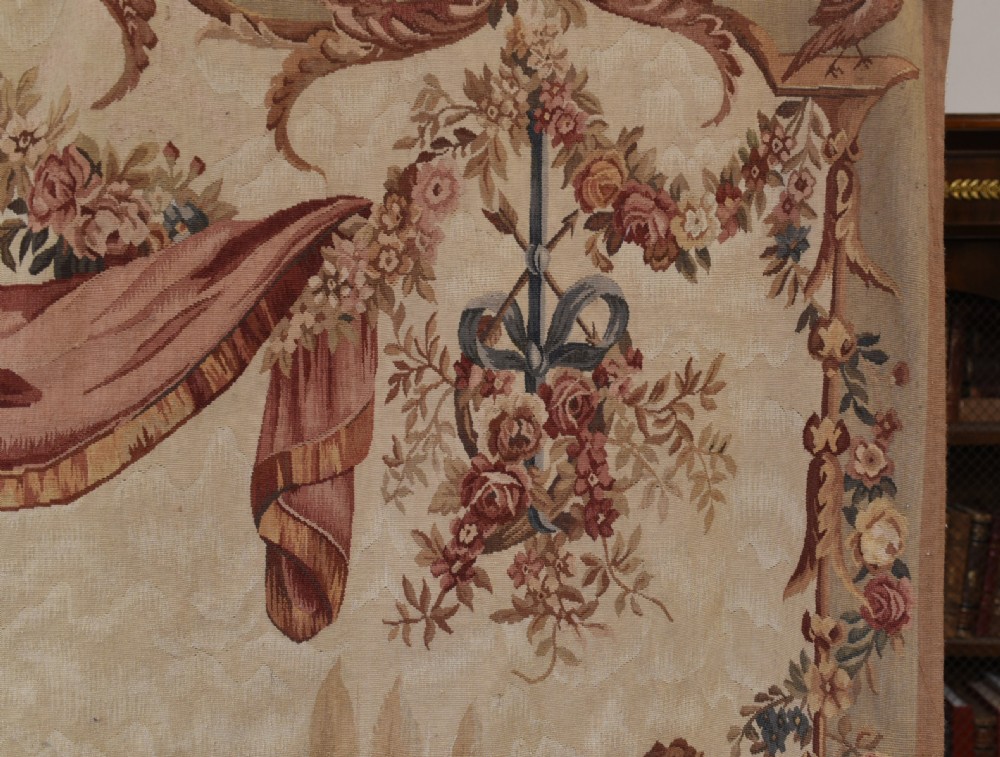Antique French Tapestry Classical Courtly Love Romance 1860 View XI