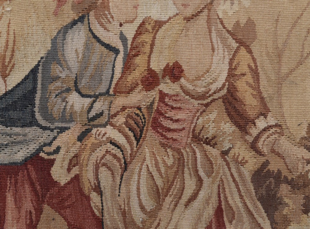 Antique French Tapestry Classical Courtly Love Romance 1860 View XIV