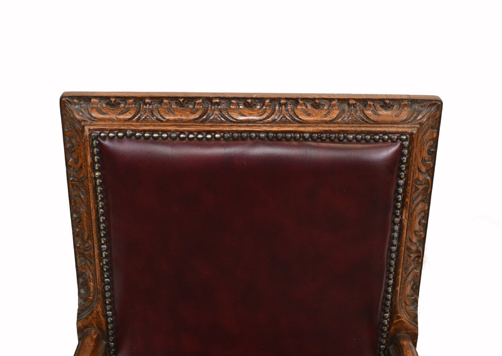 Set Oak Dining Chairs English Antique Farmhouse Furniture View VI