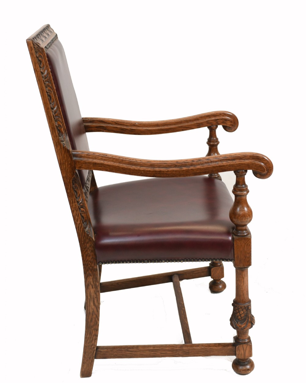 Set Oak Dining Chairs English Antique Farmhouse Furniture View XI