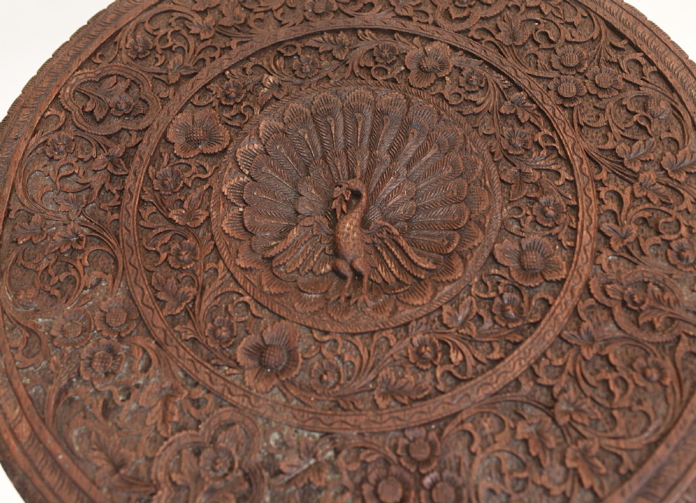Burmese Side Table Antique Carved Burma Furniture View III