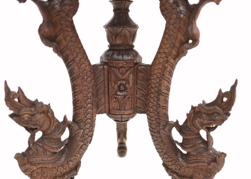 Burmese Side Table Antique Carved Burma Furniture View VIII