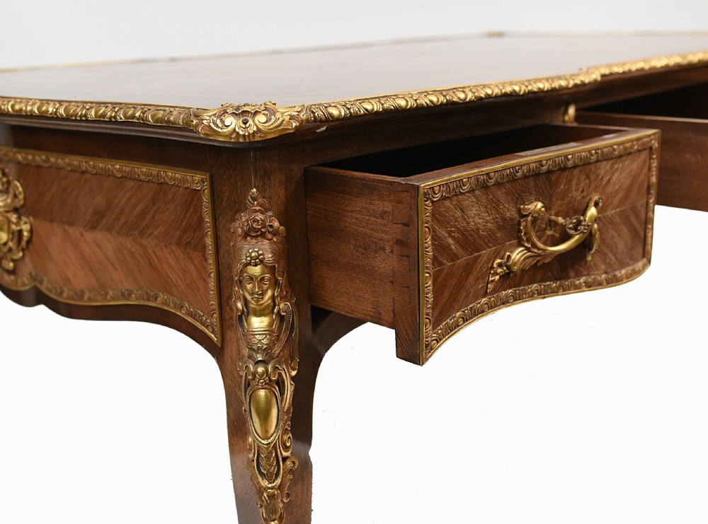 French Bureau Plat Antique Desk  View VIII