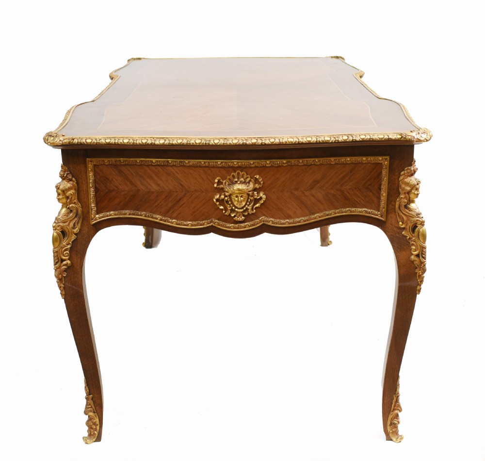 French Bureau Plat Antique Desk  View IX