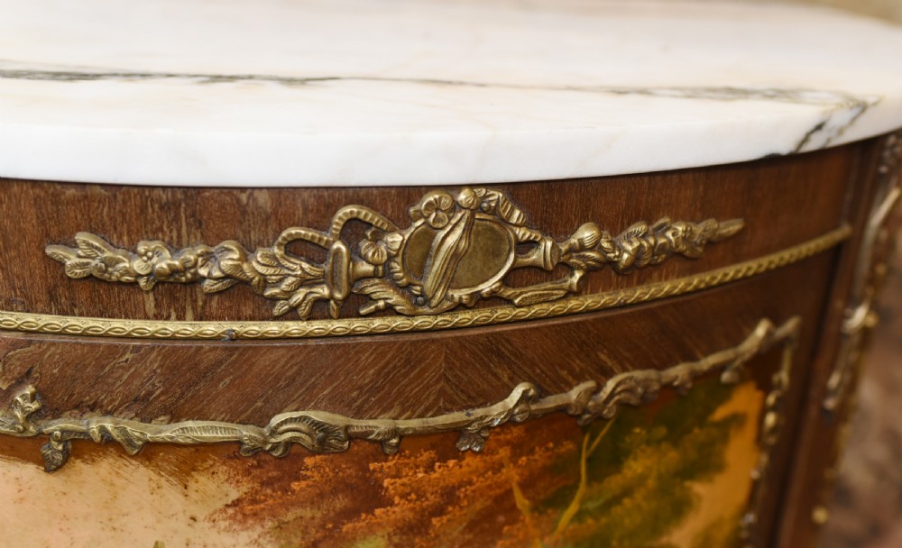 French Painted Commode Vernis Martin Antique Chest 1920 View V