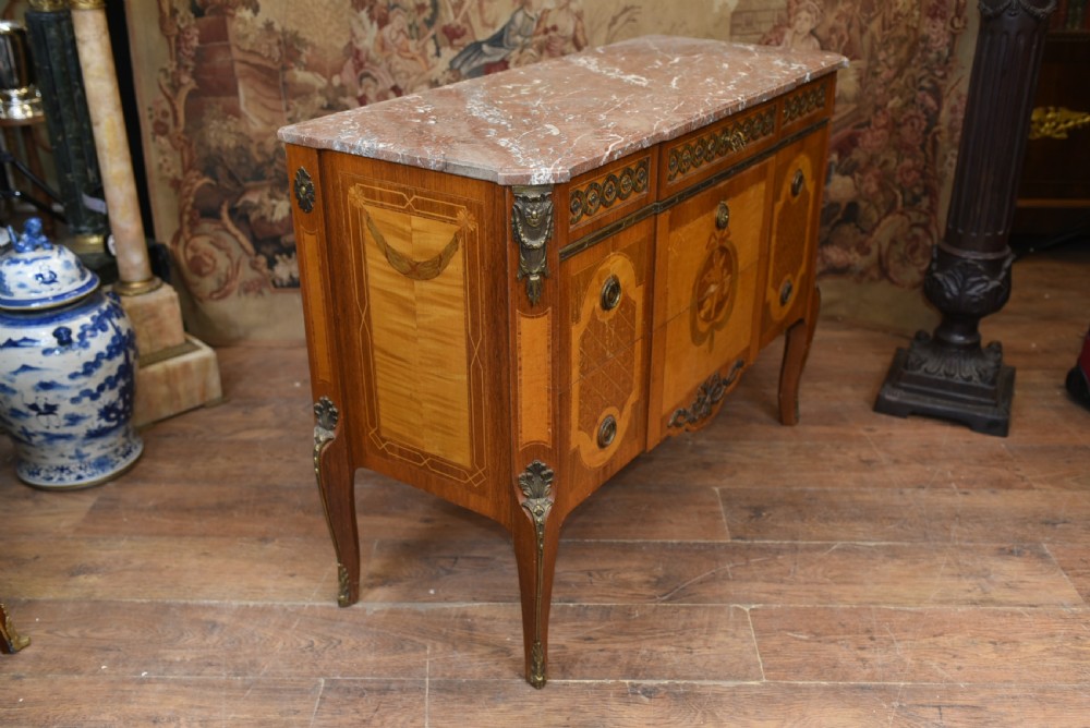 Swedish Commode Chest of Drawers Marquetry Inlay 1920 View IV