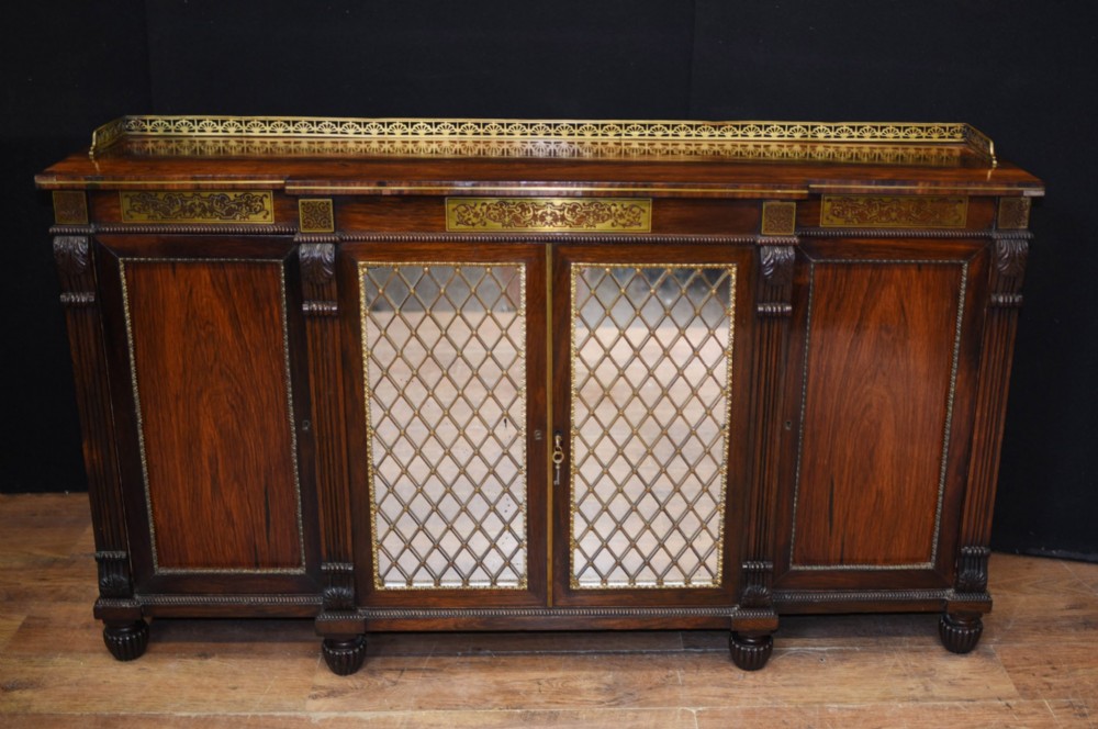 Regency Chiffonier Sideboard in Rosewood Antique Circa