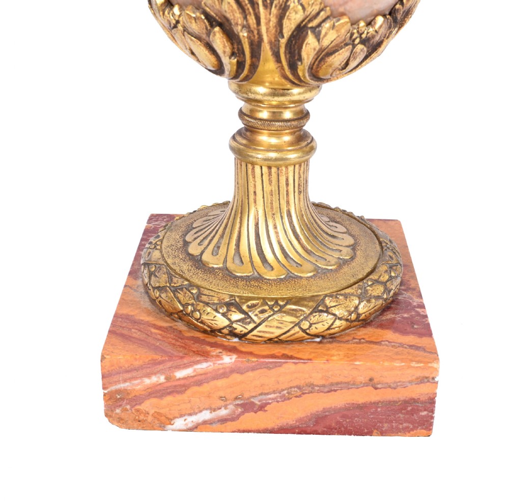 Pair French Marble Urns Amphora Cassolettes Empire 1890 View VI