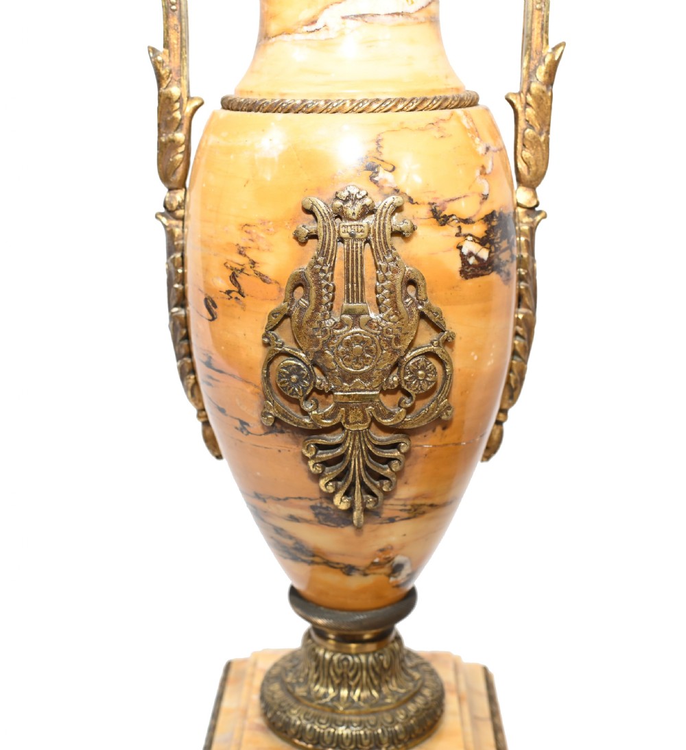 French Marble Urns Amphora Form Empire Cassolette 1880 View II