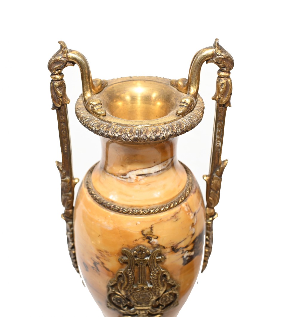 French Marble Urns Amphora Form Empire Cassolette 1880 View IV
