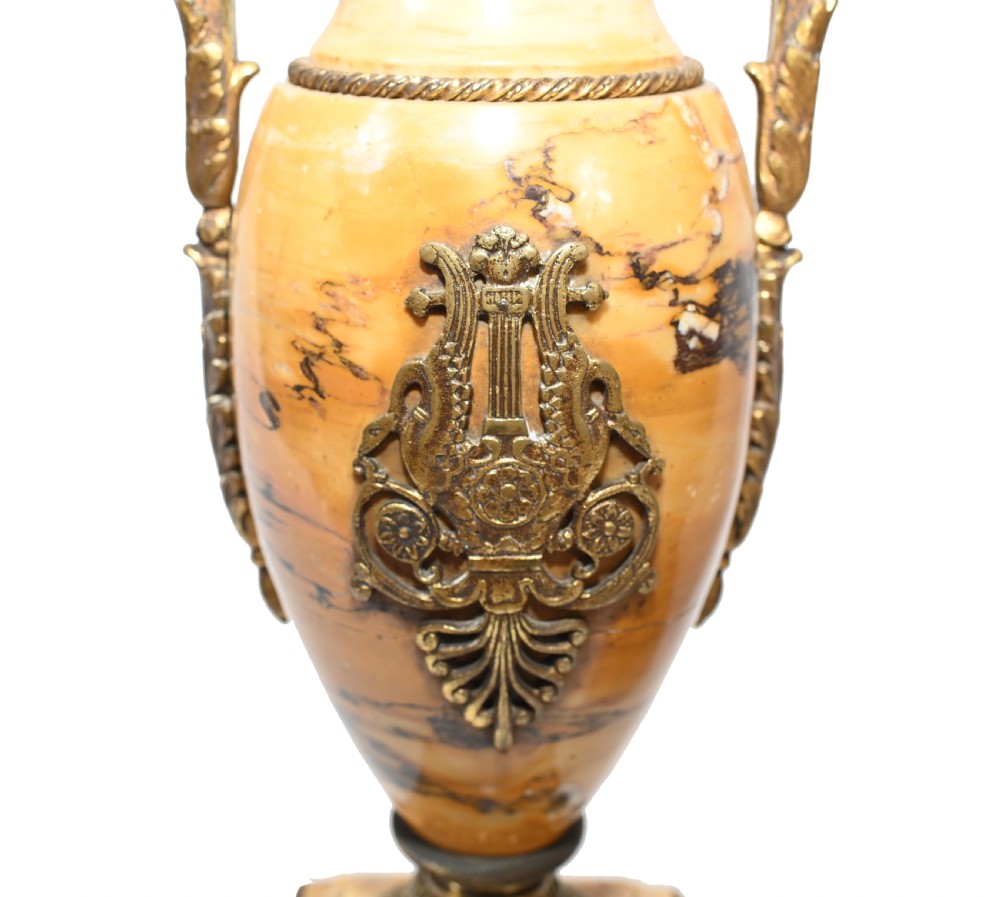 French Marble Urns Amphora Form Empire Cassolette 1880 View V