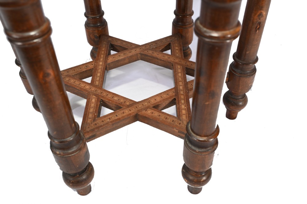 Damascan Side Table Octagonal Arabic Interiors Inlay View XI