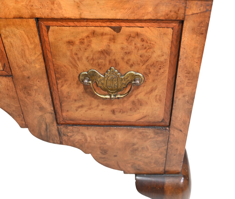 Antique Walnut Cabinet Bookcase Queen Anne Domed View VI