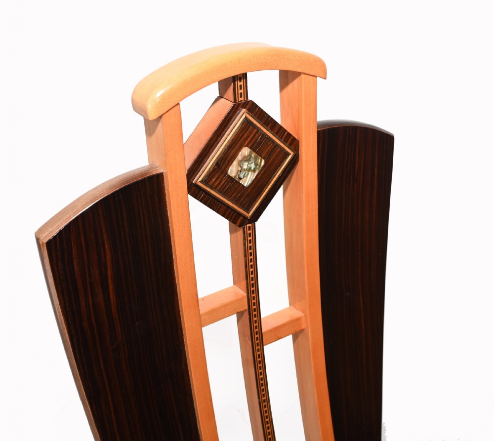 Art Deco Desk and Chair Set Roll Top Bureau 1920s Vintage View XII